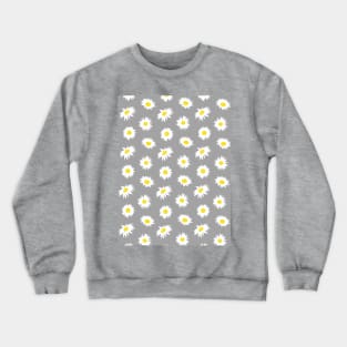 Daisy Ditsy Pattern on Grey Crewneck Sweatshirt